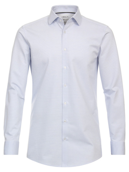 Venti Hemd MODERN FIT JERSEY hellblau mit Kent Kragen in moderner Schnittform