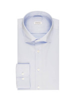 Chemise Seidensticker SLIM SATEEN bleu clair avec col Nouveau Kent en coupe étroite