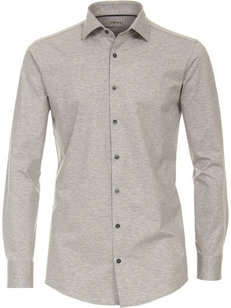 Camicia Venti MODERN FIT JERSEY grigio con Kent collar in taglio moderno