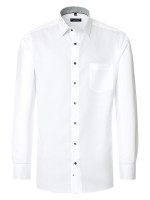 Chemise Redmond COMFORT FIT TWILL blanc avec col Kent en coupe classique