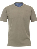 T-shirt Redmond COMFORT FIT WASH & WEAR vert avec col Col rond en coupe classique