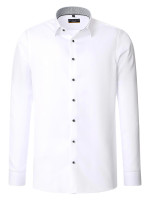 Camicia Redmond SLIM FIT TWILL bianco con Kent collar in taglio stretto