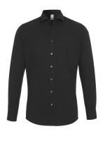 Chemise Pure EXTRA SLIM UNI STRETCH noir avec col cutaway en coupe super étroite