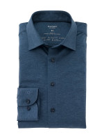 Chemise Olymp LEVEL 5 JERSEY bleu moyen avec col New York Kent en coupe étroite