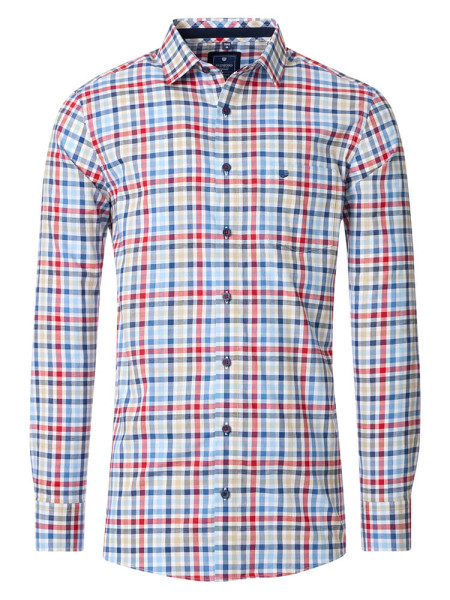 Camicia Redmond COMFORT FIT BELLE OXFORD rosso con Kent collar in taglio classico