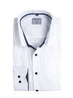 Camicia Marvelis COMFORT FIT UNI POPELINE bianco con Nuovo Kent collar in taglio classico