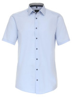 Camicia Venti MODERN FIT UNI POPELINE azzurro con Kent collar in taglio moderno