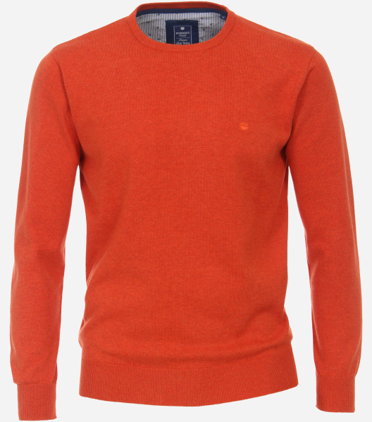 Pull Redmond REGULAR FIT TRICOTÉ orange avec col Col rond en coupe classique