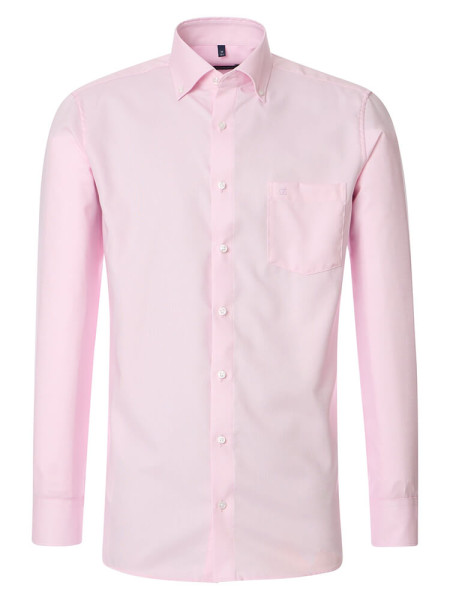 Camicia CASAMODA COMFORT FIT BELLE OXFORD rosa con Button Down collar in taglio classico