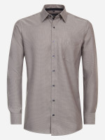 Camicia CASAMODA COMFORT FIT STRUTTURA beige con Kent collar in taglio classico