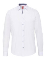 Chemise Pure SLIM FIT UNI STRETCH blanc avec col Kent en coupe étroite