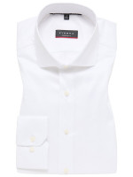 Chemise Eterna MODERN FIT UNI STRETCH blanc avec col Italien en coupe moderne