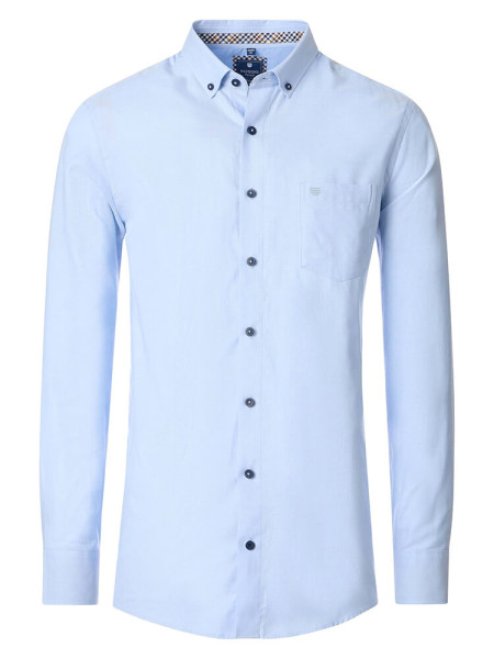 Camicia Redmond COMFORT FIT BELLE OXFORD azzurro con Button Down collar in taglio classico