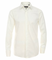 Camicia CASAMODA COMFORT FIT UNI POPELINE beige con Kent collar in taglio classico