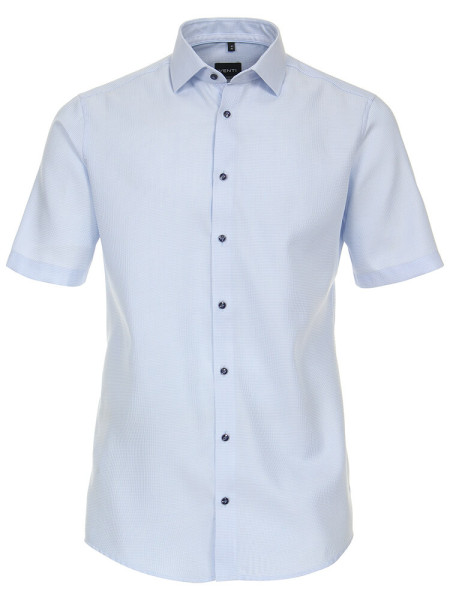 Camicia Venti MODERN FIT STRUTTURA azzurro con Kent collar in taglio moderno