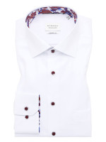 Camicia Eterna COMFORT FIT TWILL bianco con Kent collar in taglio classico