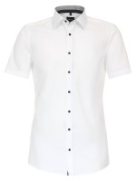 Camicia Venti BODY FIT UNI POPELINE bianco con Kent collar in taglio stretto