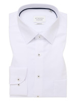 Chemise Eterna MODERN FIT NATTÉ blanc avec col Kent en coupe moderne