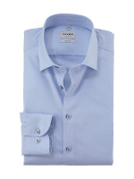 Camicia Olymp LEVEL 5 FAUX UNI azzurro con New York Kent collar in taglio stretto