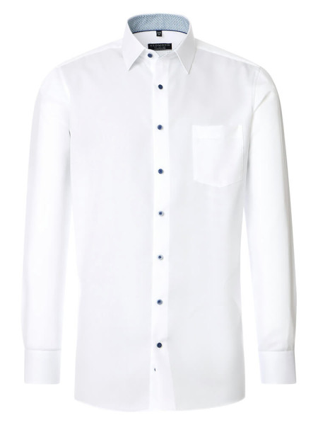 Camicia Redmond COMFORT FIT TWILL bianco con Kent collar in taglio classico