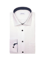 Chemise Seidensticker MODERN TWILL blanc avec col Business Kent en coupe moderne