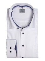 Camicia Marvelis COMFORT FIT UNI POPELINE bianco con Nuovo Kent collar in taglio classico