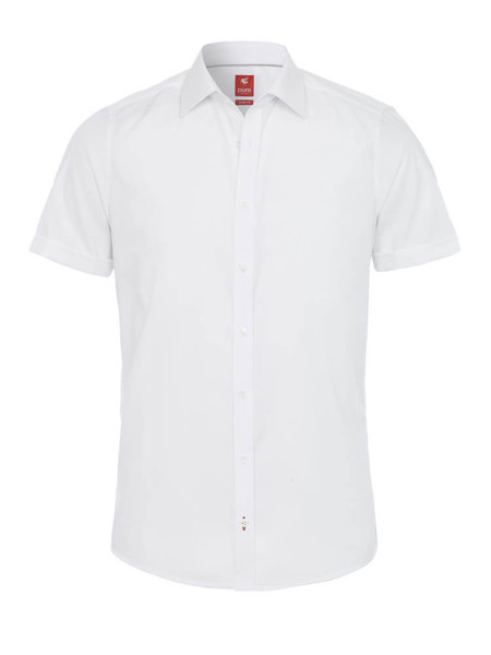 Camicia Pure SLIM FIT UNI POPELINE bianco con Kent collar in taglio stretto