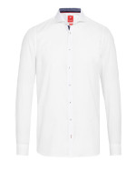 Camicia Pure SLIM FIT UNI POPELINE bianco con cutaway collar in taglio stretto