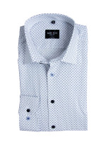 Camicia Marvelis BODY FIT UNI POPELINE azzurro con New York Kent collar in taglio stretto