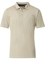 Redmond Poloshirt COMFORT FIT WASH & WEAR beige mit Polo Knopf Kragen in klassischer Schnittform