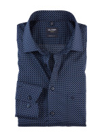 Camicia Olymp LUXOR PRINT blu scuro con Global Kent collar in taglio moderno